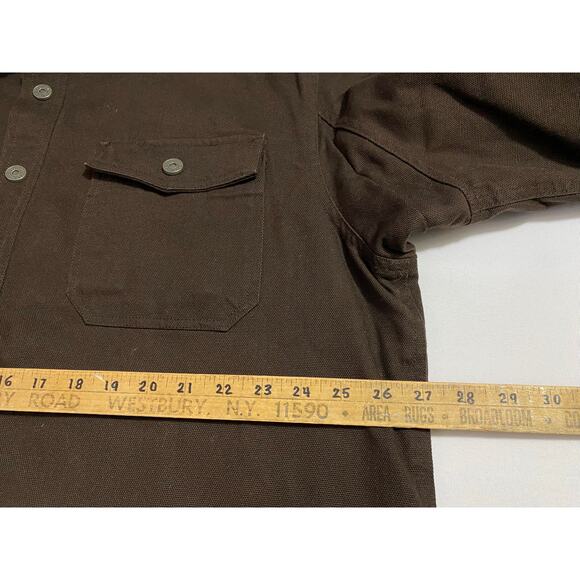 Duluth Trading Co Canvas Coat – Men’s 2XL Tall, Brown Flannel-Lined Workwear - Picture 4 of 12